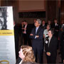 Senator John Kerry listens to the presentation...
