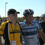 Andrew Molenda and Lance at the Yellow Jersey Ride